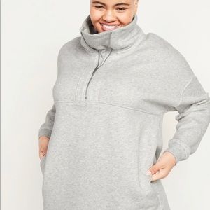 Old Navy Half-Zip French Funnel-Neck Sweatshirt